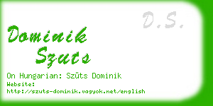 dominik szuts business card